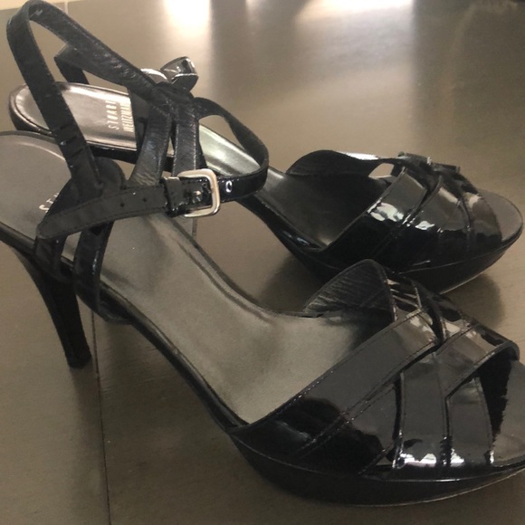 Escarpins Stuart Weitzman Noir Vernis – Talons Hauts 3.25", Pointure 10M, Occasion